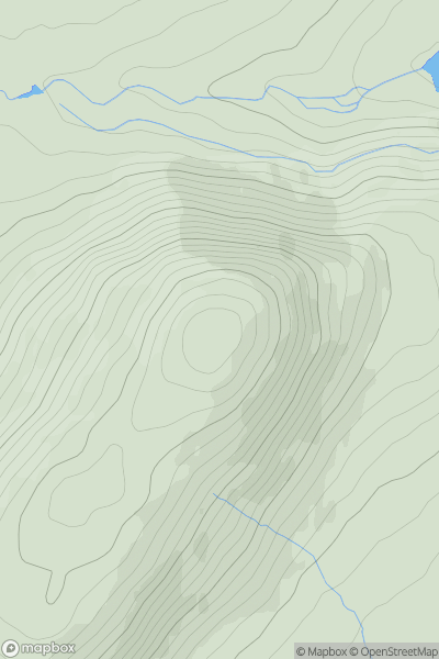 Thumbnail image for Moel Eilio [Snowdonia] [SH747659] showing contour plot for surrounding peak
